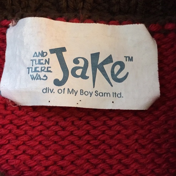 Red Cotton Knit Sweater w/ Monkey Appliqué Sz 4/5 - Picture 8 of 9